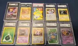 10 QTY CGC , PSA , SGC , TAG Graded Pokemon Card Lot - Image 1