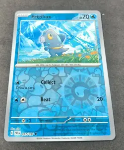 Pokemon Paldean Fates Frigibax Reverse Holo Common Card 017/091 NM - Image 1