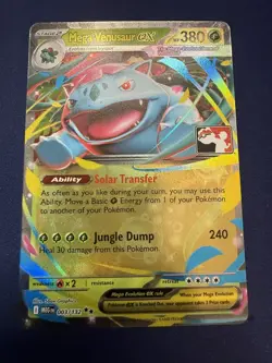 MEGA VENUSAUR ex PLAY! Pokemon Stamped Prize Pack Series 8 Promo Card NM - Image 1