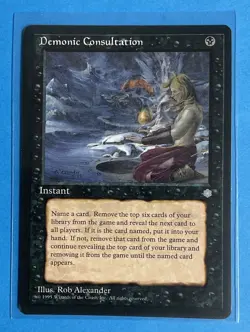 (X5) Magic the Gathering Demonic Consultation Ice Age - Image 3