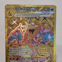 Charizard ex 228/197 Gold Hyper Rare Obsidian Flames Tera NM Pokemon Card - Image 2