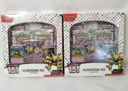 Pokemon TCG Scarlet Violet 151 Alakazam Ex Box Lot of 2 fully sealed shrink wrap - Image 1