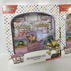 Pokemon TCG Scarlet Violet 151 Alakazam Ex Box Lot of 2 fully sealed shrink wrap - Image 2