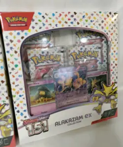 Pokemon TCG Scarlet Violet 151 Alakazam Ex Box Lot of 2 fully sealed shrink wrap - Image 3