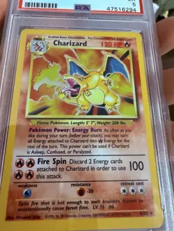 Charizard (Holo Rare) 4/102 Base Set 1999 PSA 5 Pokemon TCG - Image 5