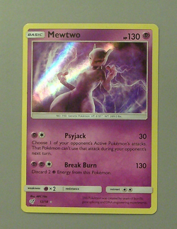 Mewtwo 12/18 Holo - Detective Pikachu - Pokemon Card ~ LP - Image 1
