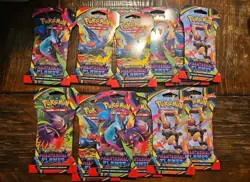 Pokemon TCG PHANTASMAL FLAMES Sleeved Booster Packs New Sealed (Lot of 5 Packs) - Image 1