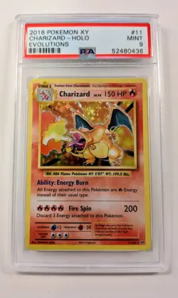2016 POKEMON XY EVOLUTIONS #11 CHARIZARD-HOLO PSA 9 - Image 1