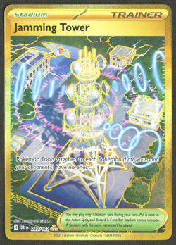 Pokemon TCG: Jamming Tower 243/182 Destined Rivals Hyper Rare Gold - Image 1