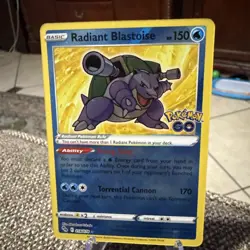 Radiant Blastoise 018/078 Pokemon GO Holo - Image 1