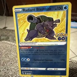 Radiant Blastoise 018/078 Pokemon GO Holo - Image 2
