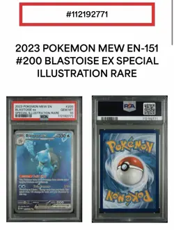Pokemon Blastoise ex 200/165 Scarlet & Violet 151 Special Illustration Rare PSA… - Image 3