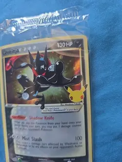 Pokemon Greninja Gold Star Promo Holo SWSH144 Celebrations Sealed D - Image 3