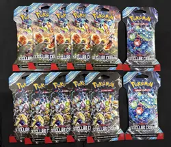 Pokemon TCG Stellar Crown Booster Pack Lot Of 12. New Sealed. - Image 1
