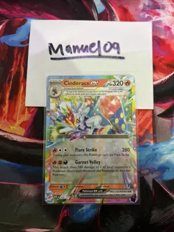Cinderace ex 038/217 - Pokemon TCG Ascended Heroes Double Rare - NM - Image 1