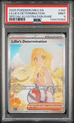 Lillie's Determination 184/132 - Mega Evolution - Pokemon TCG - PSA 9 - Image 1