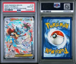 2025 POKEMON MEG EN-SPECIAL ILLUSTRATION RARE #179 MEGA LUCARIO EX PSA 10 - Image 3