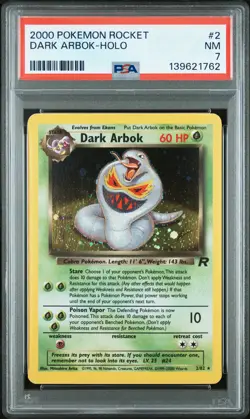 2000 POKEMON ROCKET #2 DARK ARBOK-HOLO PSA 7 - Image 1