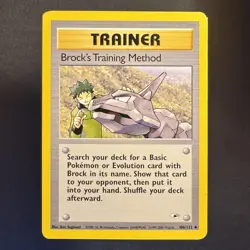Brock's Training Method - 106/132 - Gym Heroes - Pokemon - Uncommon - Damaged - Image 1