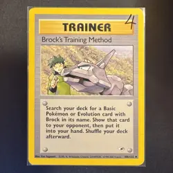 Brock's Training Method - 106/132 - Gym Heroes - Pokemon - Uncommon - Damaged - Image 3