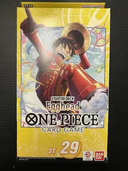 ONE PIECE TCG EGGHEAD STARTER DECK + PACK ST-29 SEALED ENGLISH PROSHIPPER - Image 1