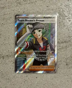 Pokemon Card - Team Rocket's Proton Full Art Trainer 227/182 - Destined Rivals - Image 1