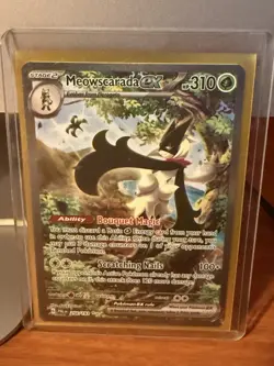 Pokemon TCG Paldea Evolved Meowscarada EX Ultra Rare Card 231/193 NM Condition. - Image 1