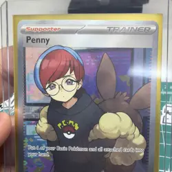 Pokemon TCG Scarlet & Violet Penny Card 239/198 Full Art Holo - Image 2