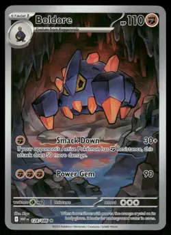 Pokemon Cards Boldore 128/086 White Flare Illustration Rare NM - Image 1