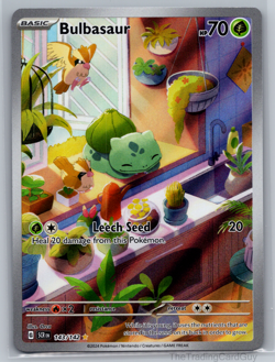 Bulbasaur 143/142 SV07: Stellar Crown Pokemon Card NM - Image 1