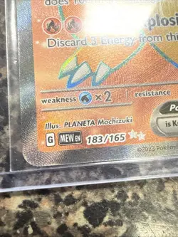 Charizard EX Holo Rare Pokemon TCG Card 183/165 Scarlet & Violet 151 - Image 4
