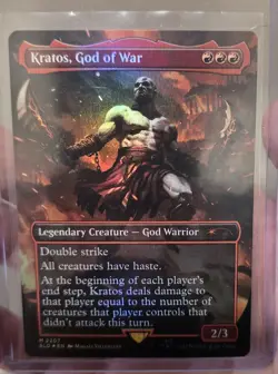 Kratos, God of War NM FOIL PlayStation Secret Lair MTG - Image 1