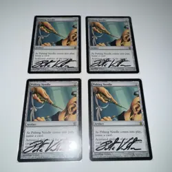 MTG x4 Pithing Needle - Signed by Pete Venters - Image 1
