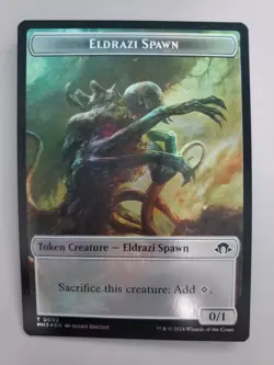 MTG Eldrazi Spawn(2) Fanatic Of Rhonas(15) Modern Horizons 3 Foil 2 Sided Token - Image 1