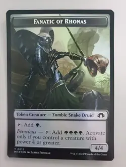 MTG Eldrazi Spawn(2) Fanatic Of Rhonas(15) Modern Horizons 3 Foil 2 Sided Token - Image 2
