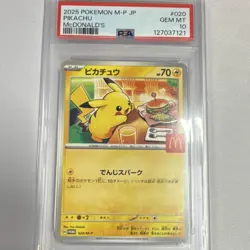Pikachu Pokemon TCG McDonald's 2025 020/M-P Promo PSA 10 Regular Japanese - Image 1