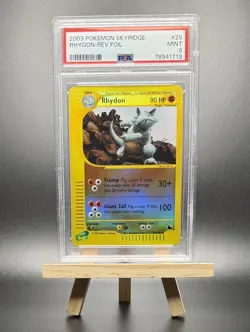 2003 POKEMON RHYDON REVERSE REV HOLO FOIL #29 E-SERIES SKYRIDGE PSA 9 WOTC - Image 1