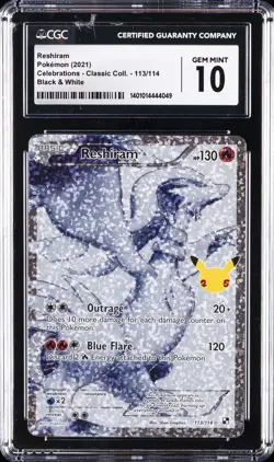 2021 POKEMON CELEBRATIONS #113 RESHIRAM CGC 10 GEM MINT - Image 1