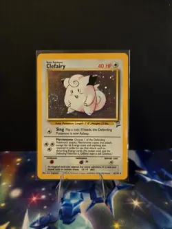 Pokemon Holo Swirl TCG Clefairy Base Set 2 Holo 6/130 WOTC Condition LP - Image 1