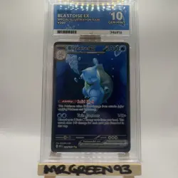 Pokemon TCG Blastoise EX 200/165 SIR Pokemon 151 S&V English Ace 10 Gem Mint - Image 1