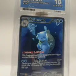 Pokemon TCG Blastoise EX 200/165 SIR Pokemon 151 S&V English Ace 10 Gem Mint - Image 2
