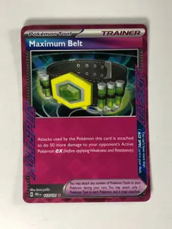 Pokemon TCG Prismatic Evolutions Ace Spec Maximum Belt 117/131 Near Mint - Image 1