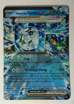 Pokemon TCG Prismatic Evolutions Wellspring Mask Ogerpon EX 027/131 Near Mint - Image 1