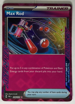 Pokemon TCG Prismatic Evolutions Ace Spec Max Rod 116/131 Near Mint - Image 1