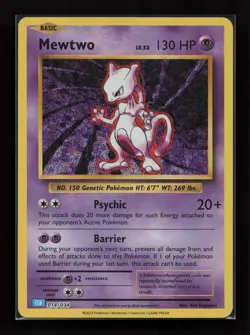 Mewtwo 014/034 holo TCG Classic Blastoise Pokemon Near Mint - Image 1
