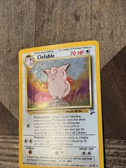 Pokemon TCG Clefable Base Set 2 5/130 Holo Unlimited Holo Rare - Image 3