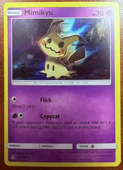 Mimikyu Holo Rare SM - Guardians Rising 58/145 NM Pokemon TCG - Image 1