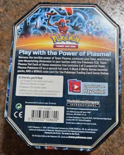 Pokemon TCG 2013 Black & White Team Plasma Lugia EX Tin EMPTY - Image 5