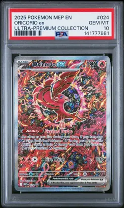 2025 POKEMON MEP EN-ME BLACK STAR PROMO #024 ORICORIO ex PSA 10 (409 - Image 1