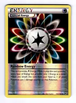 Rainbow Energy XY - BREAKthrough #152 (2015) Uncommon Reverse Holo NM Pokemon - Image 1